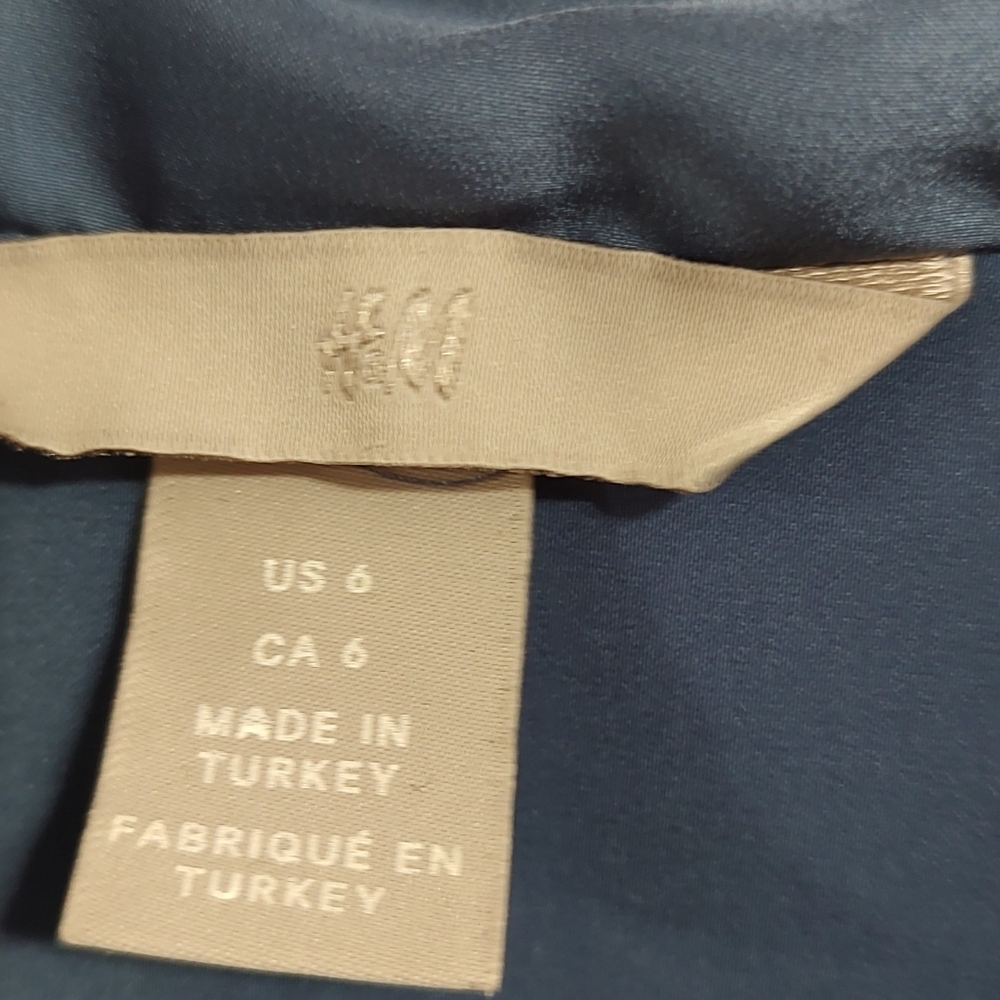 H&M Blue Blouse with Tie Neck - Picture 4 of 6